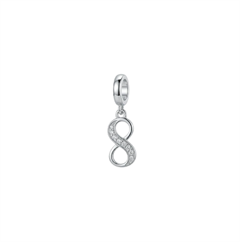 Christina Eternity Hanger charm – sølv, 4 mm til sølvarmbånd og Slim læder